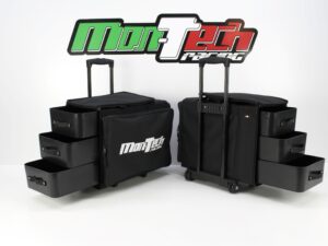 BAG TROLLEY MONTECH 3 CASSETTI RIGIDI - 2 BUSTE LATERALI E DOTATO DI CARRELLO PER TRASPORTO