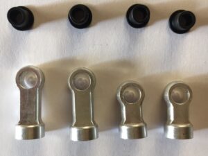 KIT PIEDINI LUNGHI CORTI ERGAL + BOCCOLE NYLON PER AMMORTIZZATORI 1-5
