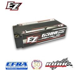 BATTERIA EZ POWER LIPO 6300,LONG RUN SHORT PACH 7,5 V 2 S 140/70 HW GRAFENE - 5MM  GR218  MM 96 X 46,5 X 24,5